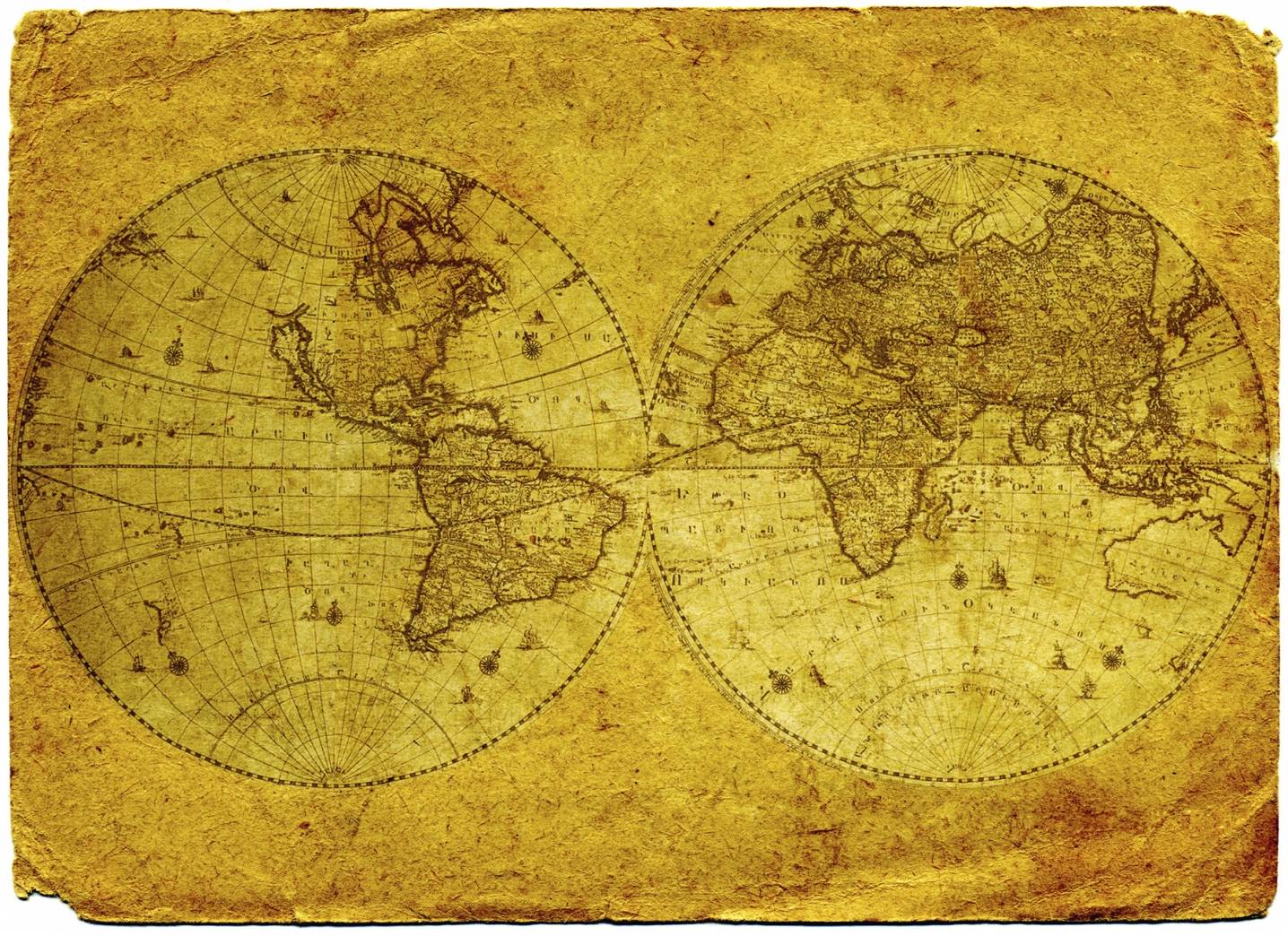 Карта мира на старой бумаге фон