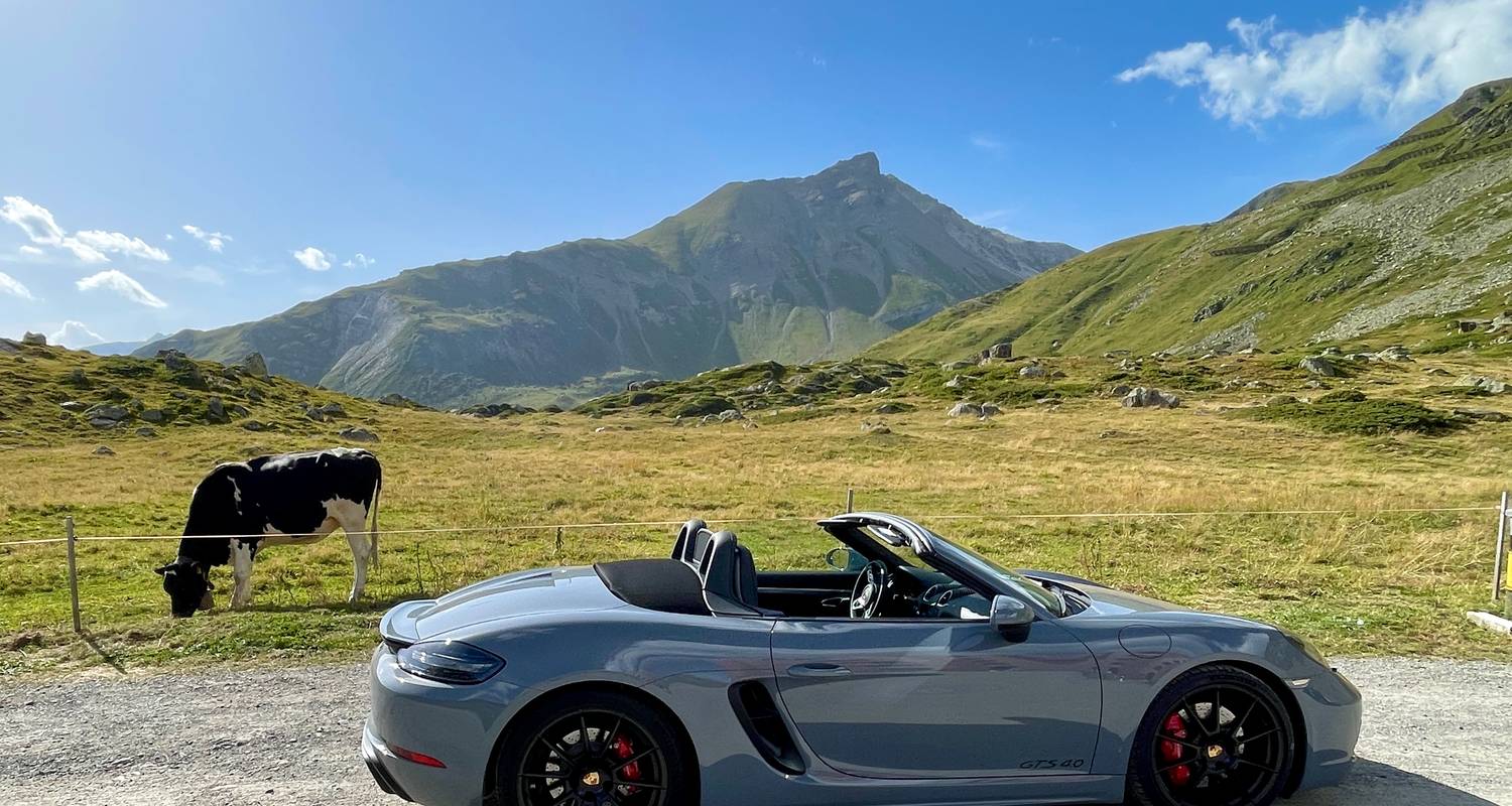 Swiss Alps Mountain Driving Tour including Furka Pass: Pre-set sat-nav guided