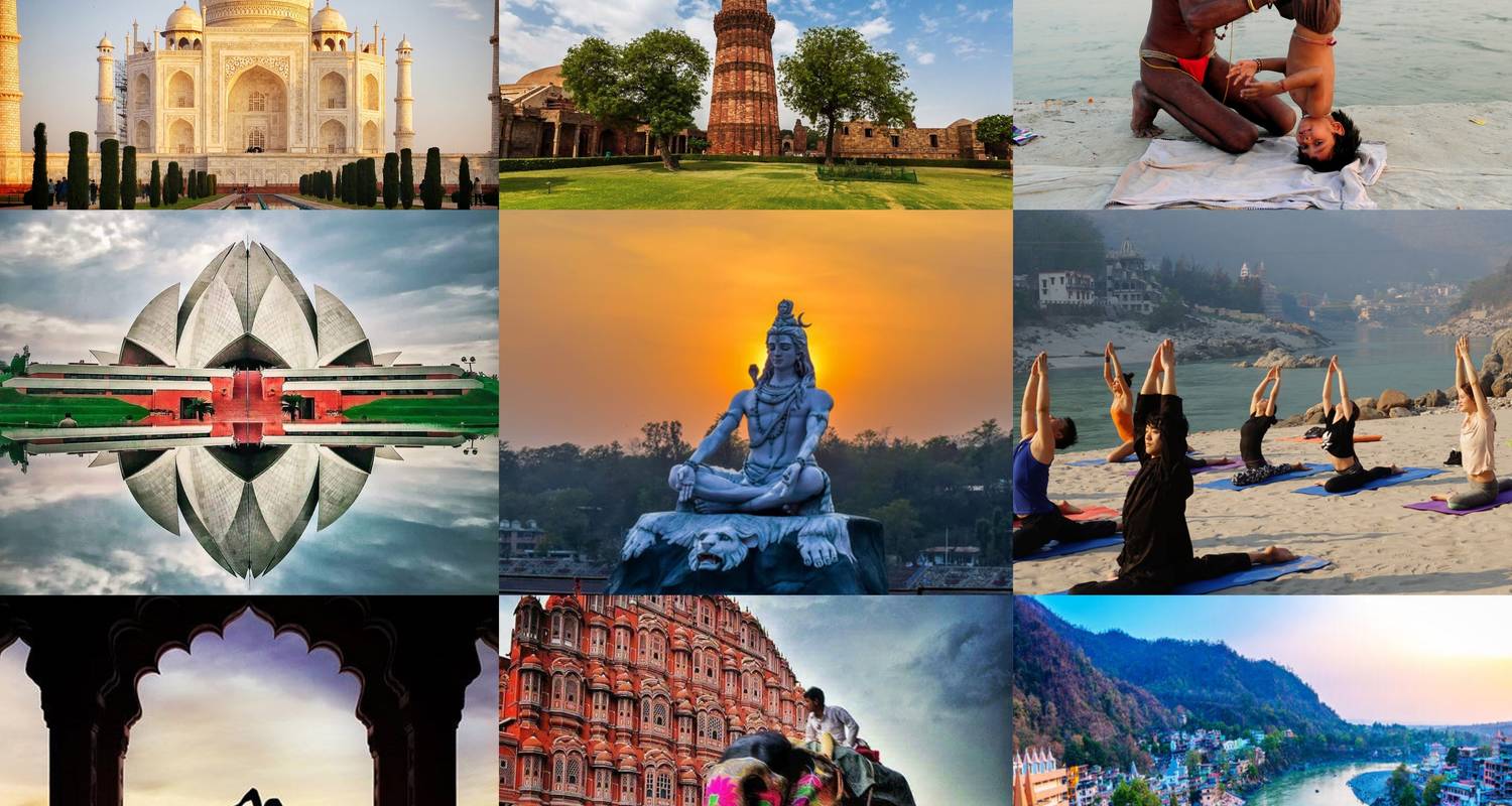 Himmlisches Indien - Goldenes Dreieck mit Haridwar und Rishikesh -  Kultur und Geschichte mit Yoga entdecken - Tour Trips India Holidays