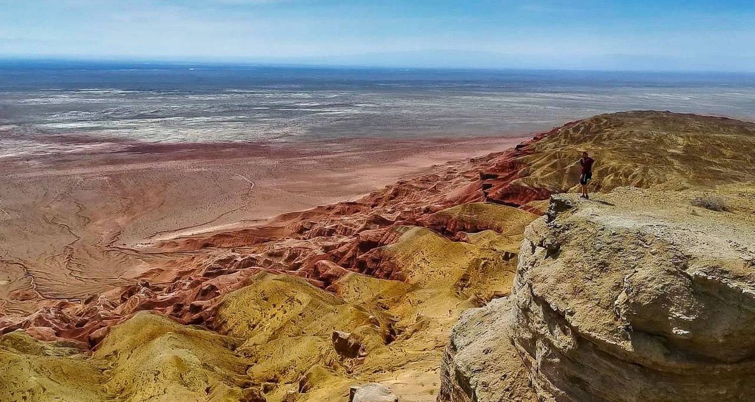 Altyn Emel national park and Charyn canyon - Steppe and sky travel