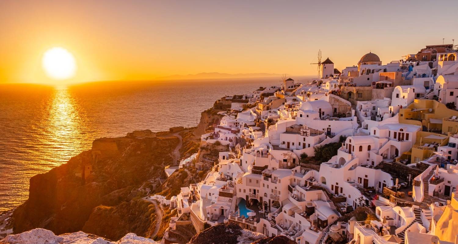 7 jours d'évasion : Santorin, Mykonos avec Delos et croisière au coucher du soleil sur la Caldera - Private Tours Greece