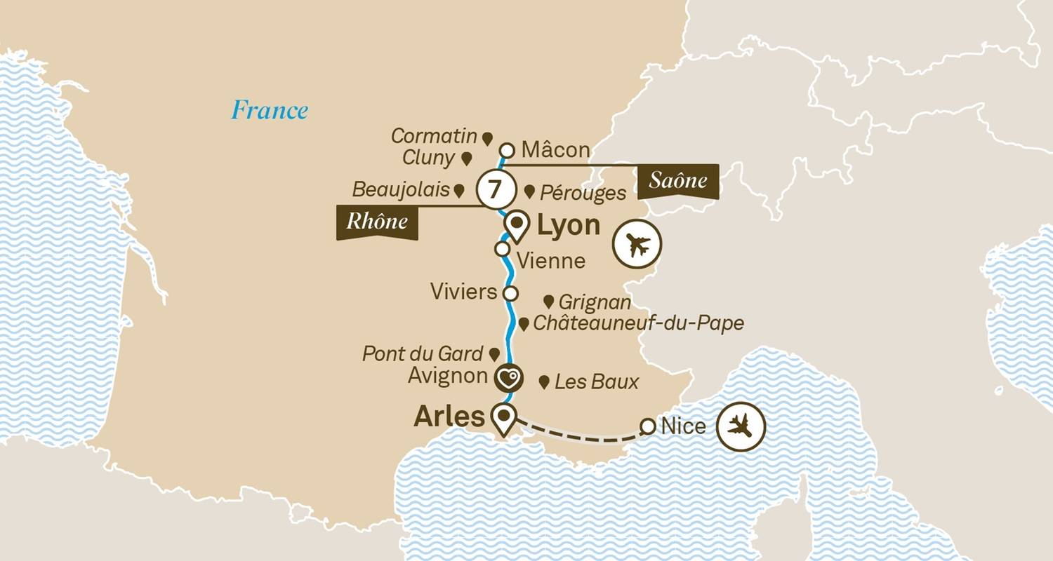 Idyllische Rhône 2024|2025 - 8 Dagen (van Lyon naar Nice) - Scenic Luxury Cruises & Tours