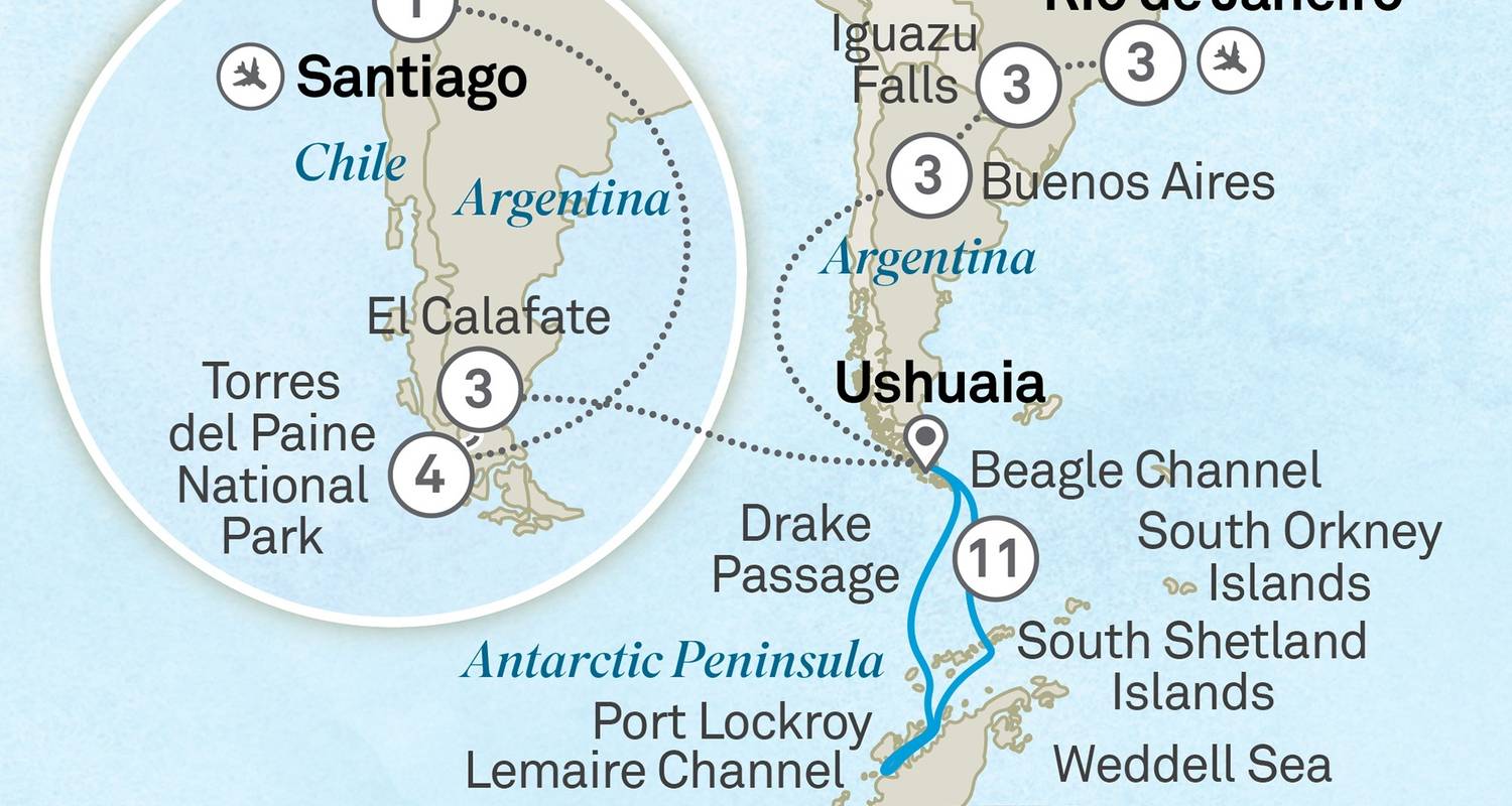 Voyage ultime : Patagonie, Argentine, Brésil et Antarctique - Croisière et voyage terrestre - Scenic Luxury Cruises & Tours