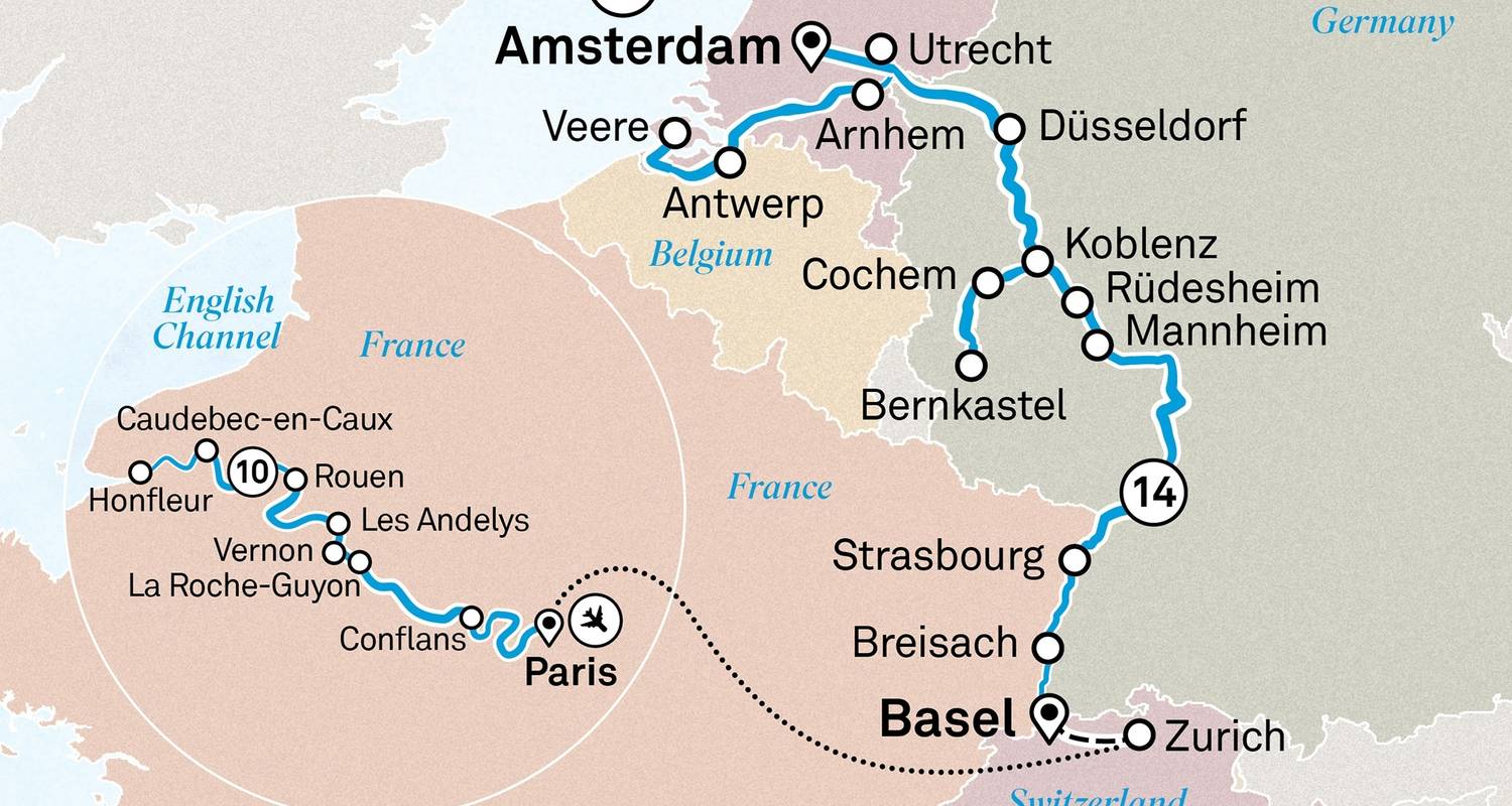 Hart van Europa 2025|2026 - 25 Dagen (van Amsterdam naar Parijs) - Scenic Luxury Cruises & Tours