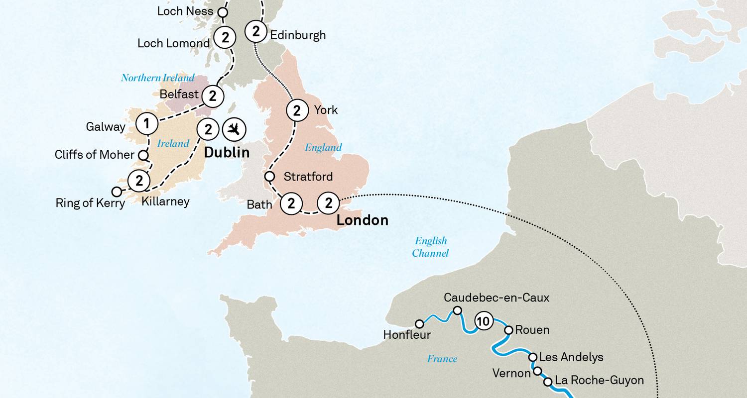 Majestueus Groot-Brittannië & Ierland met Normandië en Juweeltjes van de Seine - Scenic Luxury Cruises & Tours