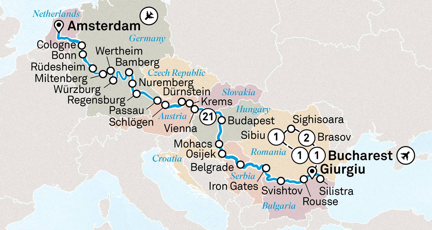 Noordzee naar Zwarte Zee met Transsylvanië 2026 - 27 Dagen (van Amsterdam naar Boekarest) - Scenic Luxury Cruises & Tours