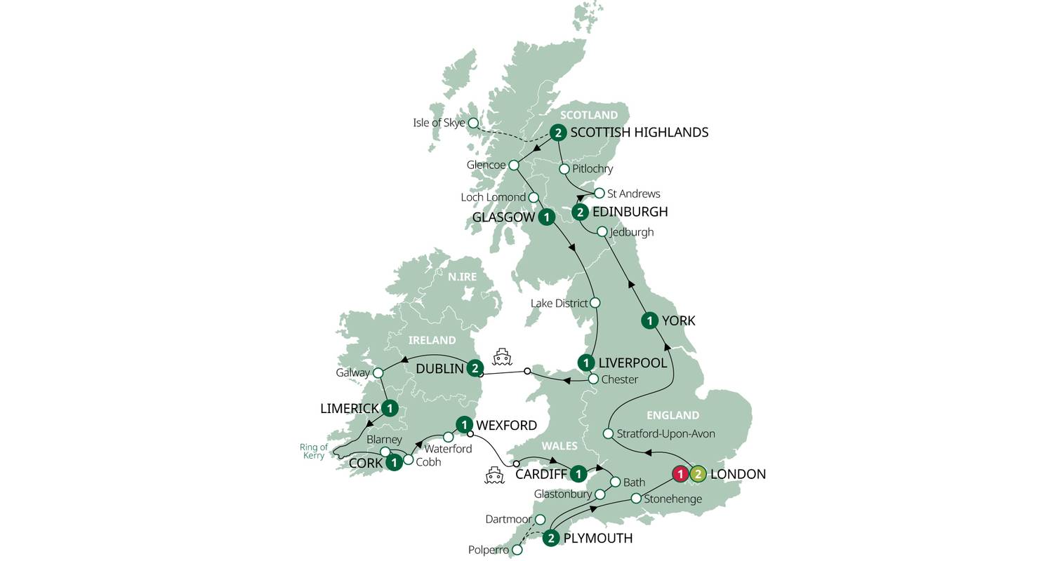 Groot-Brittannië en Ierland Panorama (Geen, 19 Dagen) - Brendan Vacations