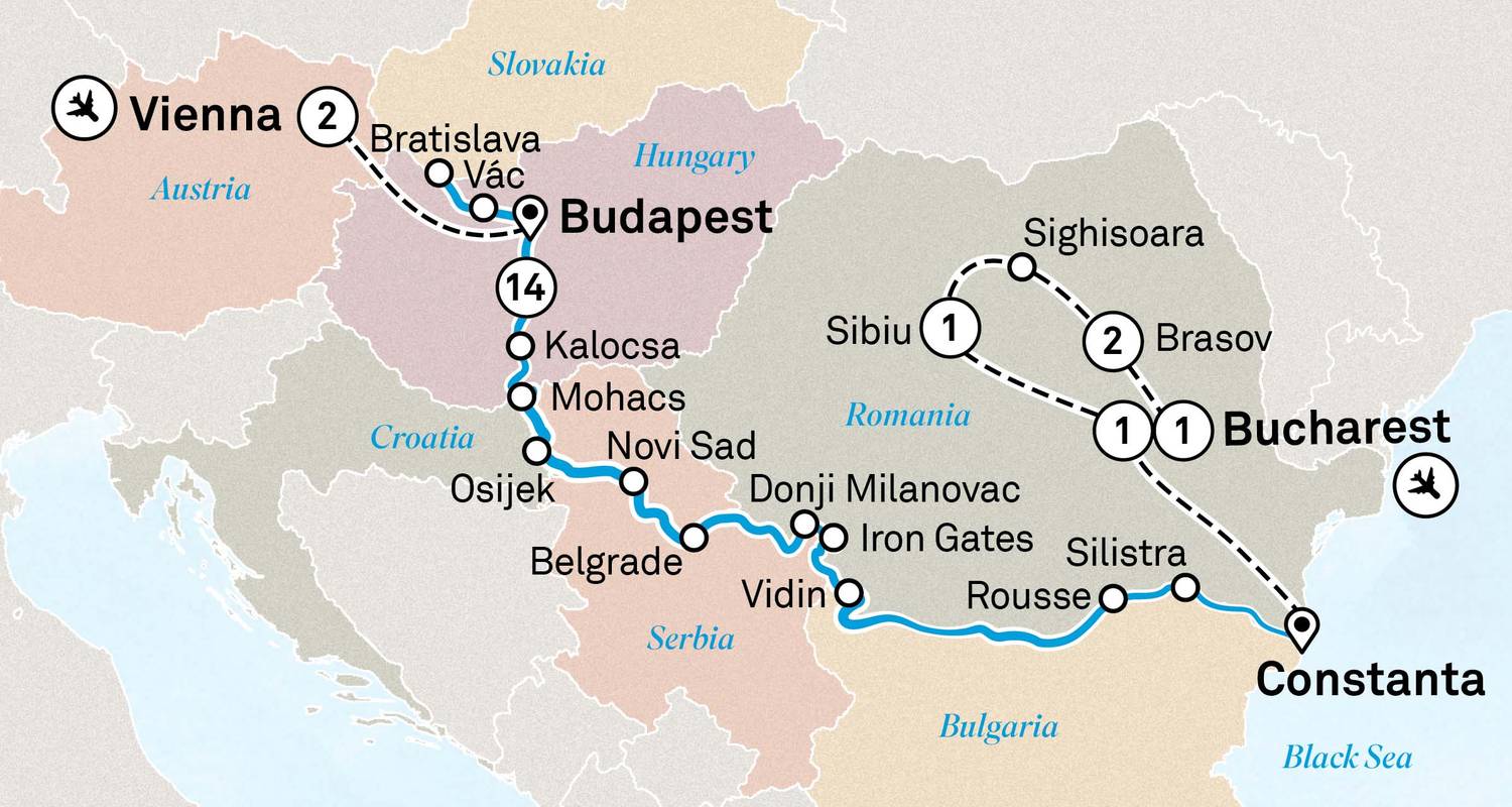 Croisières fluviales Danube de 4 Semaines