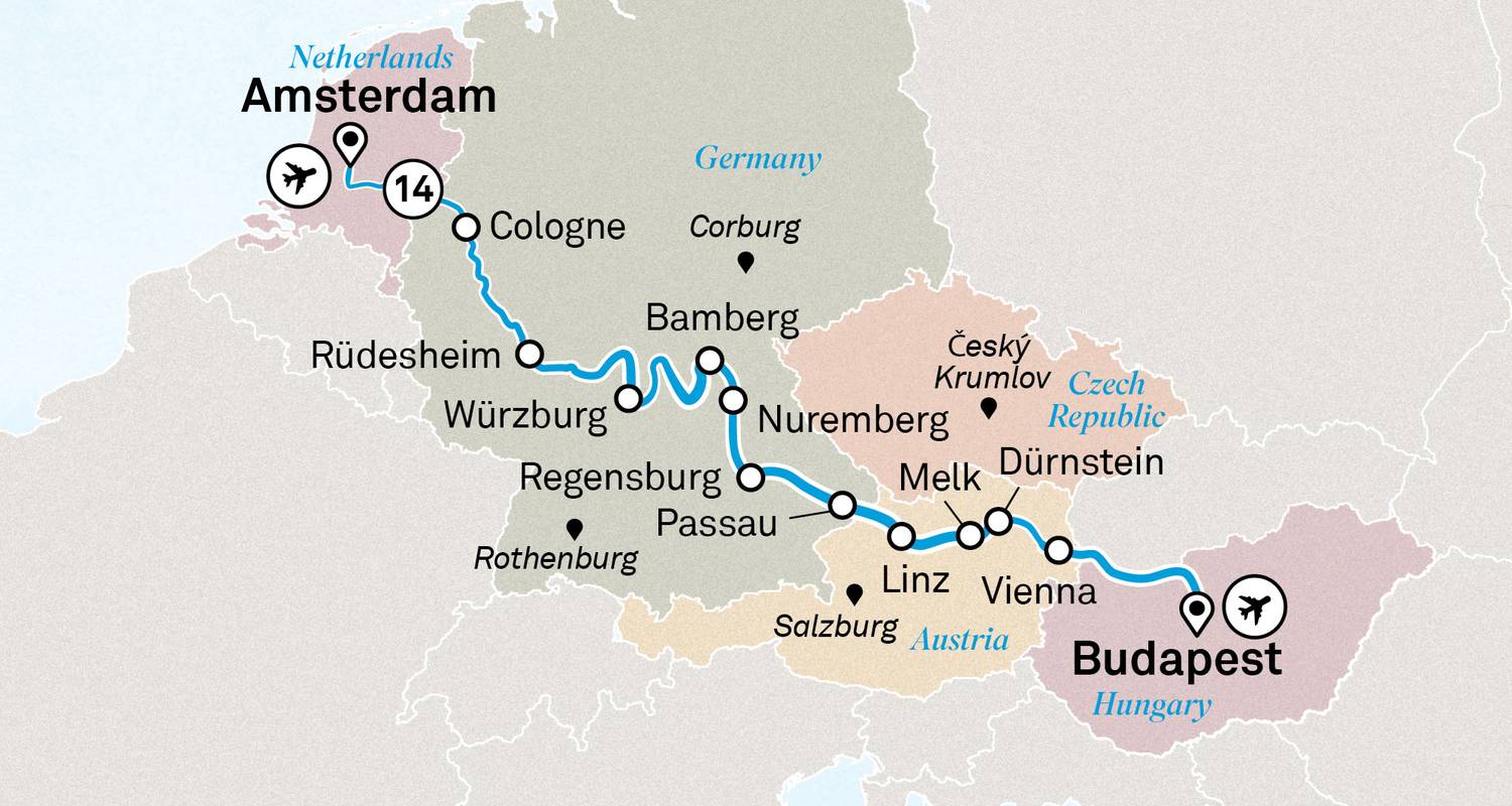 Van Amsterdam naar Budapest Reizen en Tours