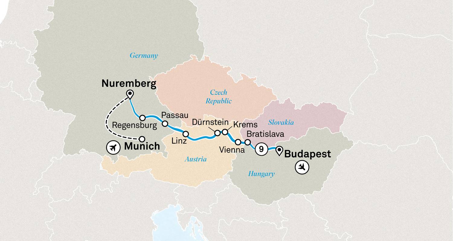 Circuits Croisière fluviale de Nuremberg à Budapest