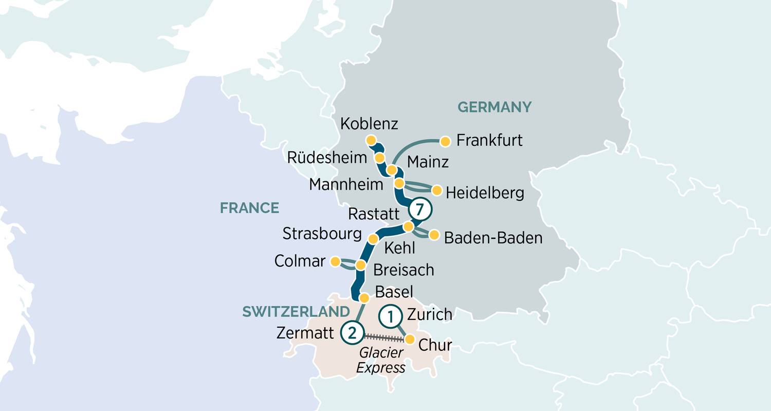 The Majestic Rhine & Glacier Express 2027 - 11 Days (from Frankfurt-am-Main to Zurich)