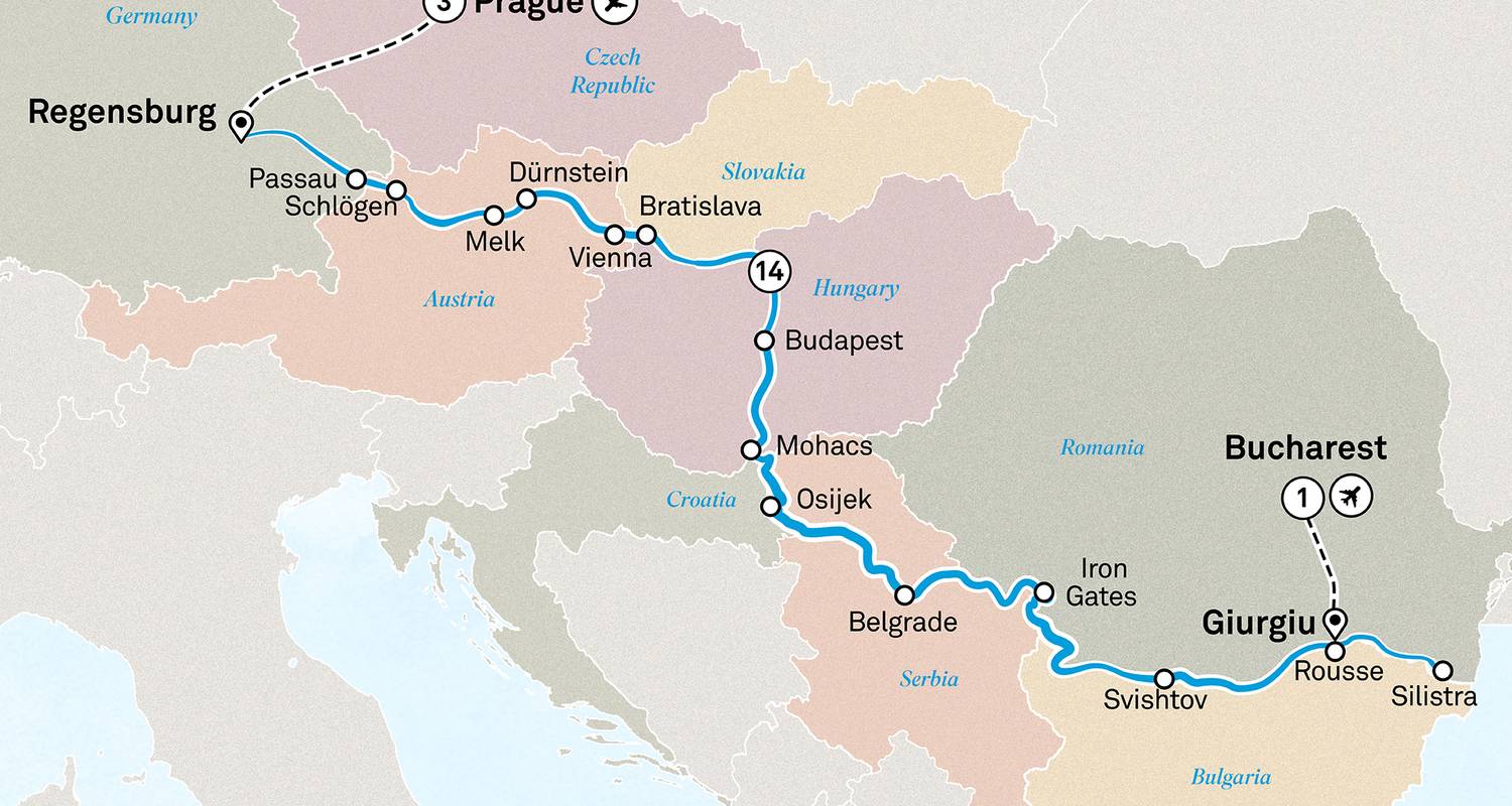 Voyages de Prague à Bucarest