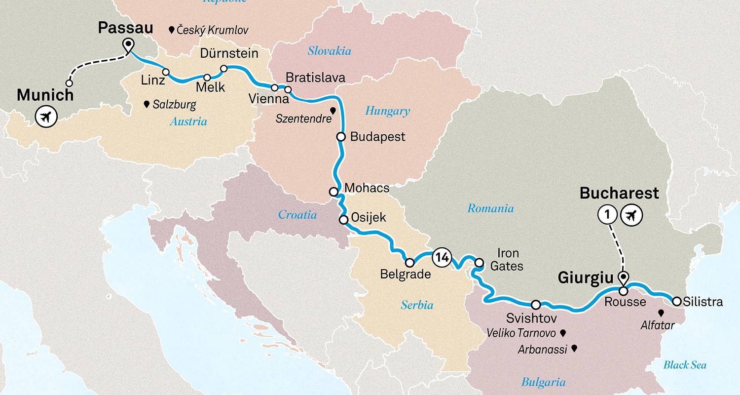 Voyages de Munich à Bucarest