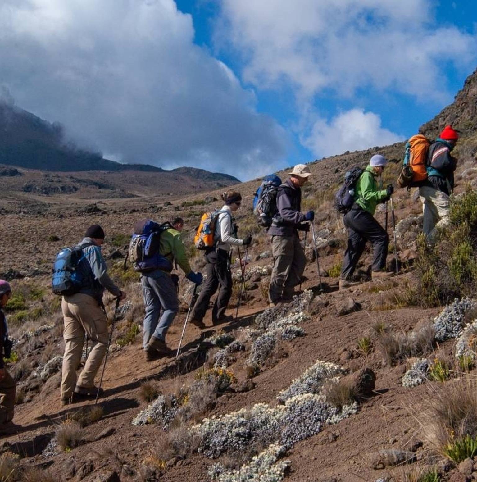 Barranco Camp (3960m)  to Karanga Camp (4035m) to barafu camp — Barranco Camp