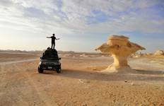 Desert Planet: Giza Pyramids, Egyptian Museum + Overnight CAMPING in the white Desert with Cairo Private Transfers Tour
