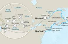 Magnificent Canadian Rockies & North America’s East Coast – Cruise & Land Journey Tour