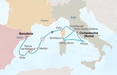 Idyllic Islands of the Mediterranean 2028 - 12 Days (from Barcelona to Rome) Tour