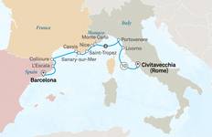 Iconic Italy & the French Riviera 2028 - 11 Days (from Civitavecchia to Barcelona) Tour