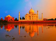 Eine privat geführte, luxuriöse Rundreuse zum Goldenen Dreieck (ab Hyderabad mit Flug): Taj Mahal bei Sonnenuntergang und Sonnenaufgang, Jaipur Paläste und Forts Rundreise