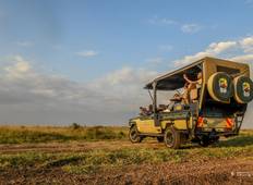 Zonsopgang Met Een Open Jeep in Nairobi Nationaal Park.-rondreis