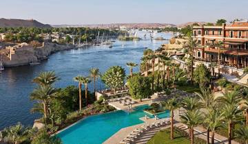 Le luxe au-delà de l\'imagination : 10 jours en Égypte avec vols, Sofitel Old Cataract, Winter Palace, Ultra Deluxe 5★ Nile Cruise, Abu Simbel & Hot Air Balloon\" circuit