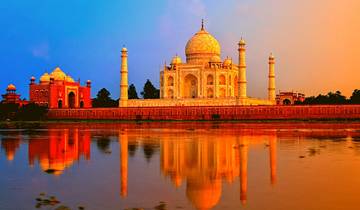 Een privé rondreis met luxe gids naar de Gouden Driehoek (Vanaf Bangalore met vluchten): Taj Mahal bij zonsondergang en zonsopgang, Jaipur paleizen en forten-rondreis