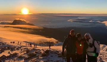 Full  moon eclipse at the top of mount kilimanjaro