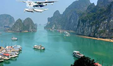 Halong Bay on Luxury Emperor Cruise and scenic flight Tour