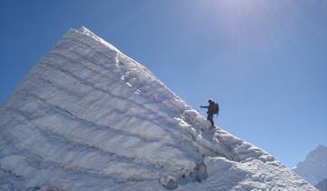 Retour en hélicoptère au sommet de l'Island Peak