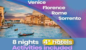 Venice, Florence, Rome, Sorrento: signature (4* hotels) low carbon tour by train Tour