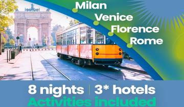 Milan, Venice, Florence, Rome: essential (3* hotels) low carbon tour by train