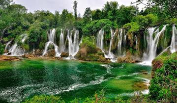 All seasons 3-day tour across Bosnia from Sarajevo. Mostar, Kravica waterfalls, Blagaj, Pocitelj, Vjetrenica cave, Tvrdos, Trebinje, Visegrad.