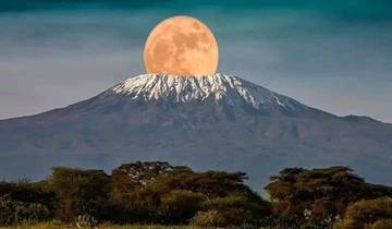 Full moon eclipse at the top of mount kilimanjaro (all accommodation and transport are included)