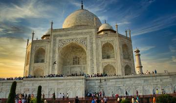 Visite du Taj Mahal au lever du soleil, le même jour, depuis Delhi