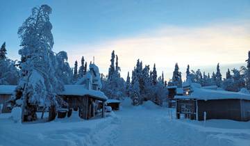 A guest in Lapland's gold mining village