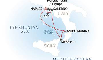 Un Noël méditerranéen - Naples, la côte amalfitaine et la Sicile (forfait port à port)