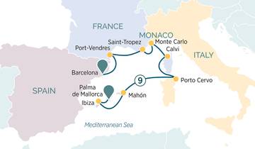 10 Days Mediterranean Yacht, incl. Balearic Islands and French Riviera