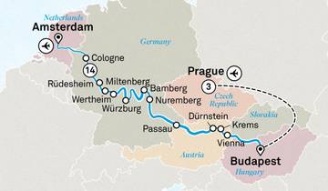 18 Days Christmas River Cruise in Central Europe, incl. Prague and Amsterdam