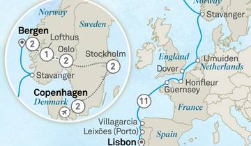 Descubrimiento Escandinavo: De Copenhague a Lisboa - Viaje en Crucero y por Tierra