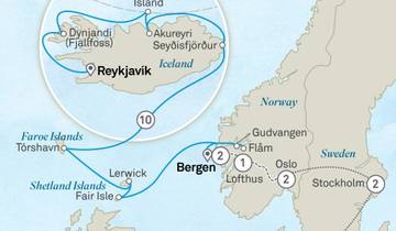 Découverte de la Scandinavie - Croisière et voyage terrestre