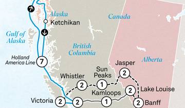 Croisière Icônes de l\'Ouest canadien et de l\'Alaska 2025 - 22 jours circuit