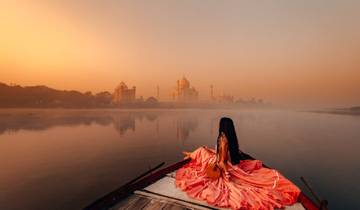 Taj Mahal Back View Yamuna Boat Ride Tour