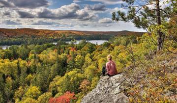 Algonquin mit dem Kanu - Zelt