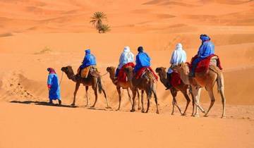 Circuit privé de 6 jours de Tanger à Marrakech en passant par Chefchaouen, Fès et un camp de luxe dans le désert circuit