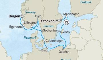 Trésors de la Baltique : De la Norvège à Stockholm
