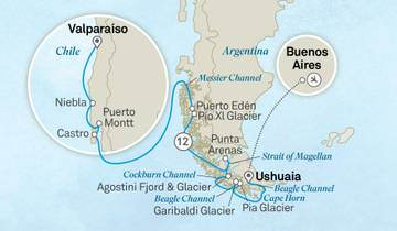 Chilean Fjords & The Glaciers of The Beagle Channel 2027 - 13 Days