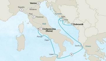 Italie et îles de la Méditerranée - Croisière et voyage terrestre