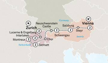 Wunderbares der Schweiz & Österreich - 15 Tage (von Zürich bis Wien)