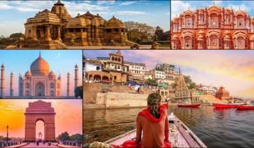 10 jours de voyage à travers Delhi, Jaipur, Agra, Khajuraho et Varanasi circuit