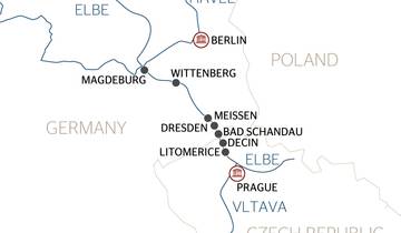 Noël sur les plus belles haltes de l'Elbe et de la Vltava, entre Berlin et Prague